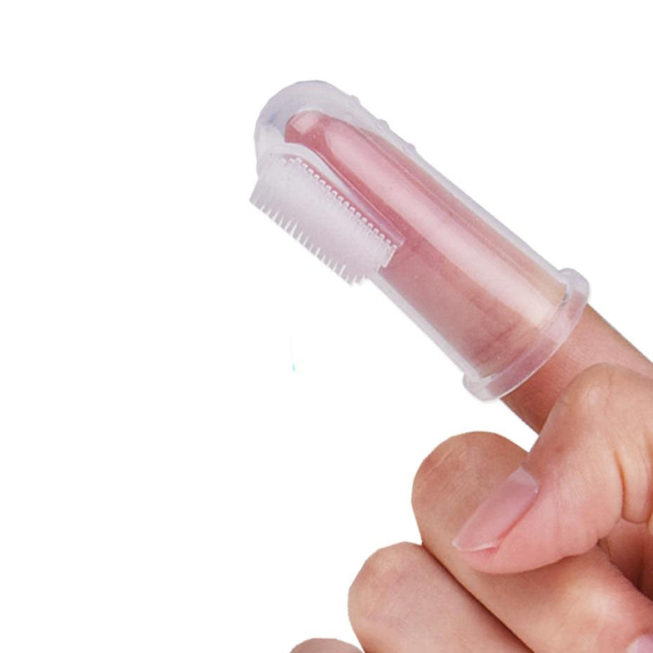 

Periuță de dinți pentru bebeluși cu suport din silicon pentru deget, pentru masajul gingiilor
