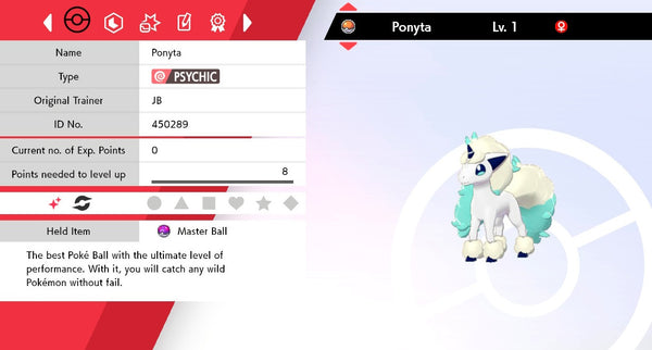 Shiny Galarian Ponyta Pokemon Sword And Shield 6iv Pokemon Shiny Pokemon