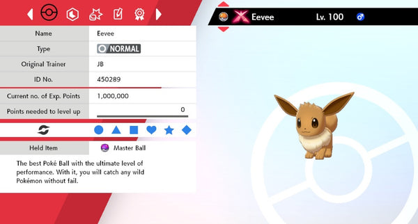 Gigantamax Eevee Pokemon Sword And Shield 6iv Pokemon