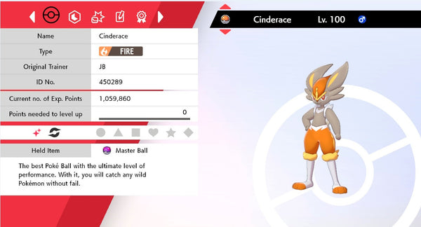 Shiny Cinderace Pokemon Sword And Shield 6iv Pokemon Shiny Pokemon