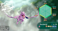 Shiny Aerodactyl Pokemon Lets Go 6iv Pokemon Shiny Pokemon