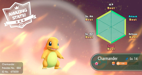 Shiny Charmander Pokemon Let S Go 6iv Pokemon Shiny Pokemon