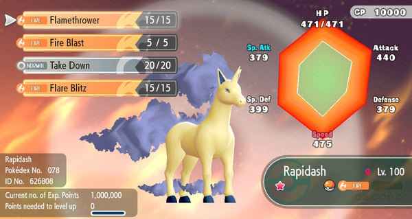 Shiny Rapidash Pokemon Let S Go 6iv Pokemon Shiny Pokemon