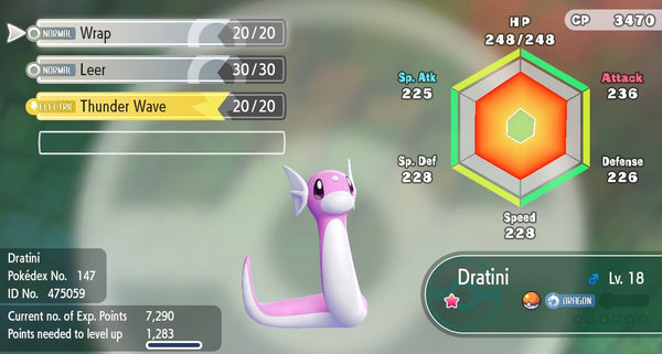 Shiny Dratini Pokemon Lets Go 6iv Pokemon Shiny Pokemon