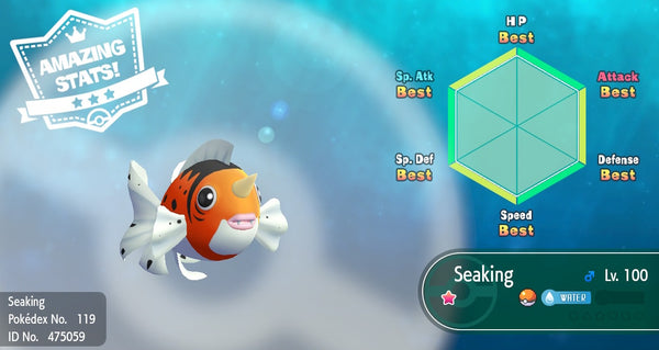 Shiny Seaking Pokemon Let S Go 6iv Pokemon Shiny Pokemon