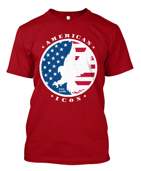 American Icon Brand T-Shirt On Super Durable American Made Soft Cotton ...