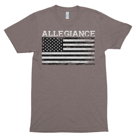 Short sleeve Men's Allegiance Flag soft tri-blend American Apparel t-s ...