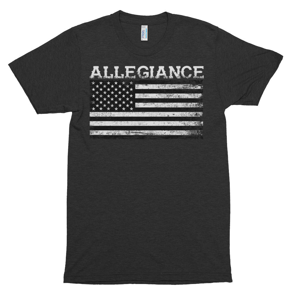 Short sleeve Men's Allegiance Flag soft tri-blend American Apparel t-s ...