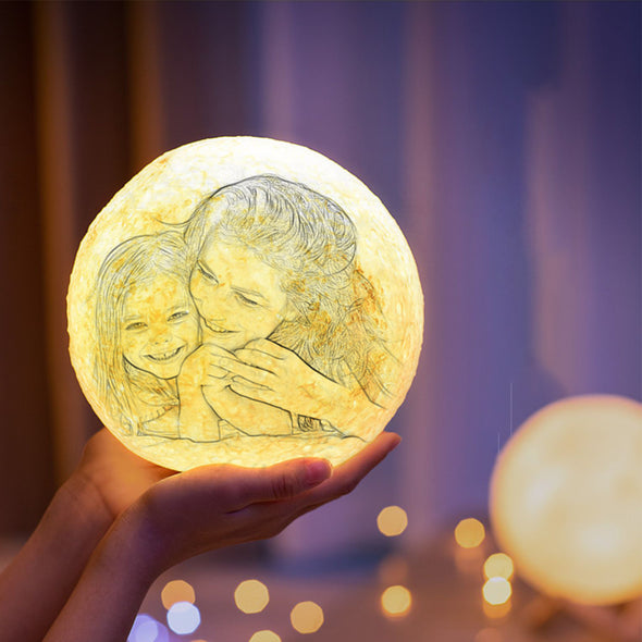 moon lamp with picture engraved