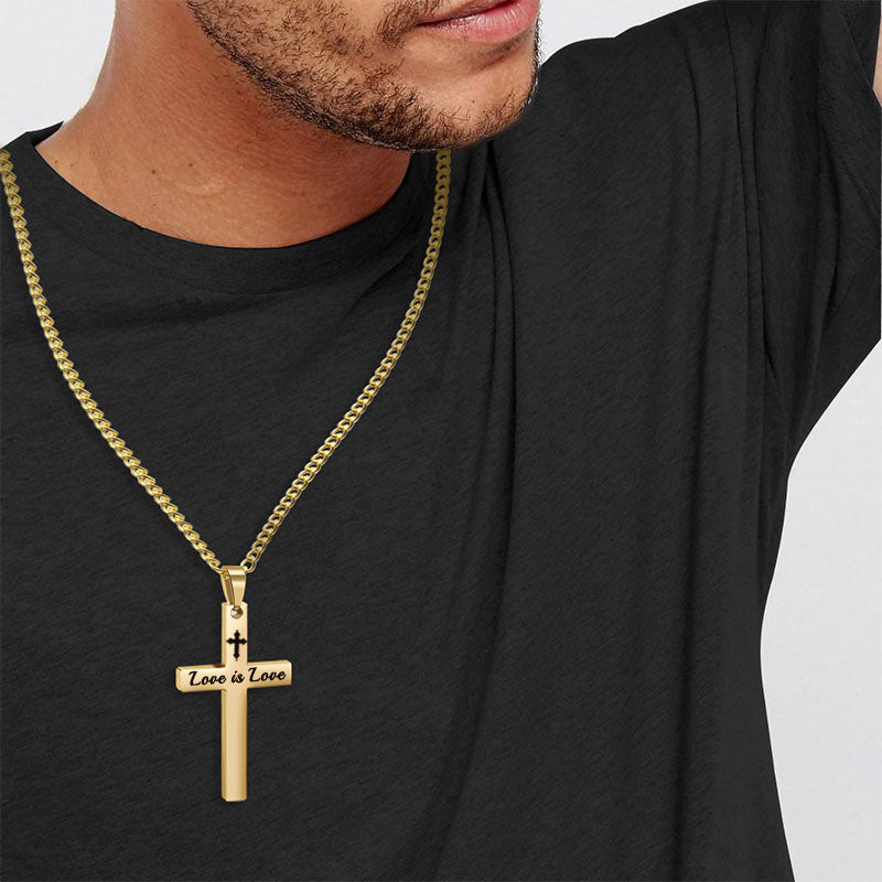Cross Necklace for Men - Etsy | Stainless steel cross pendant, Cross  necklace, Cross jewelry necklace