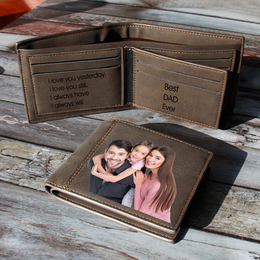 Custom Wallet Personalized Photo Monogram RFID Wallets For Men UV Pri   Brown Wallet Printing 1100x 