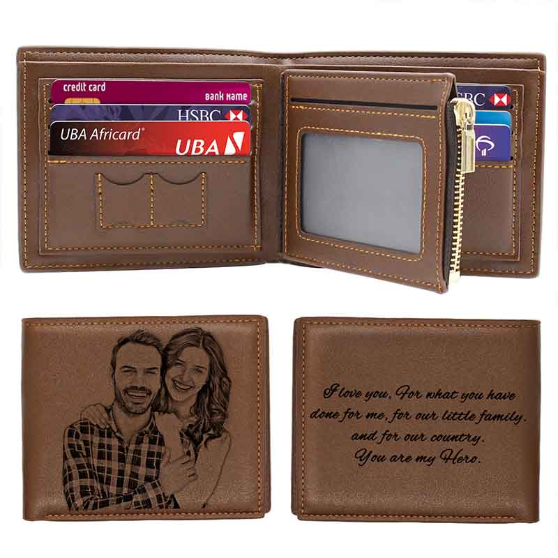 father's day engraved wallet