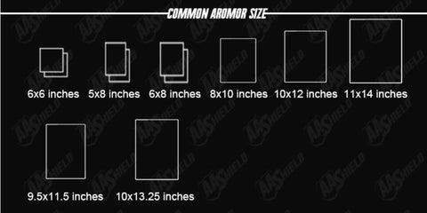 Bulletproof Body armor plate size