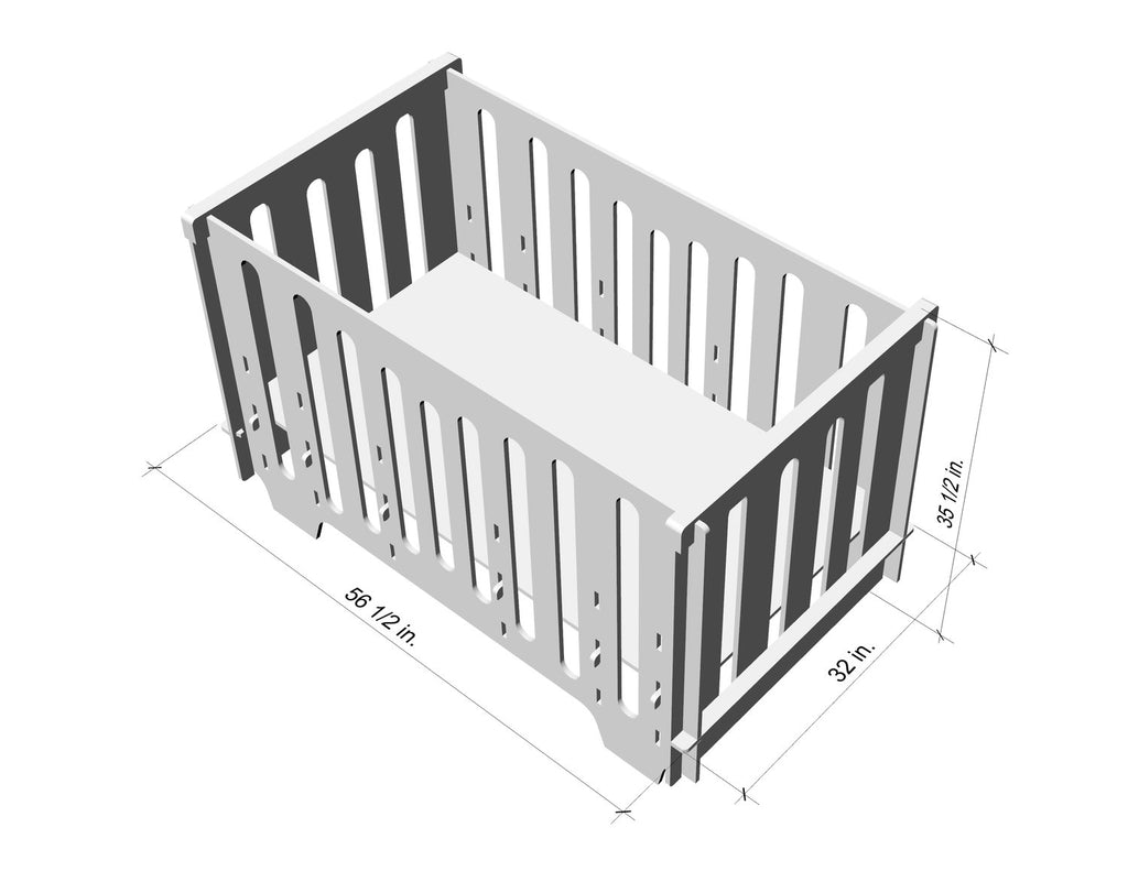 full size crib dimensions