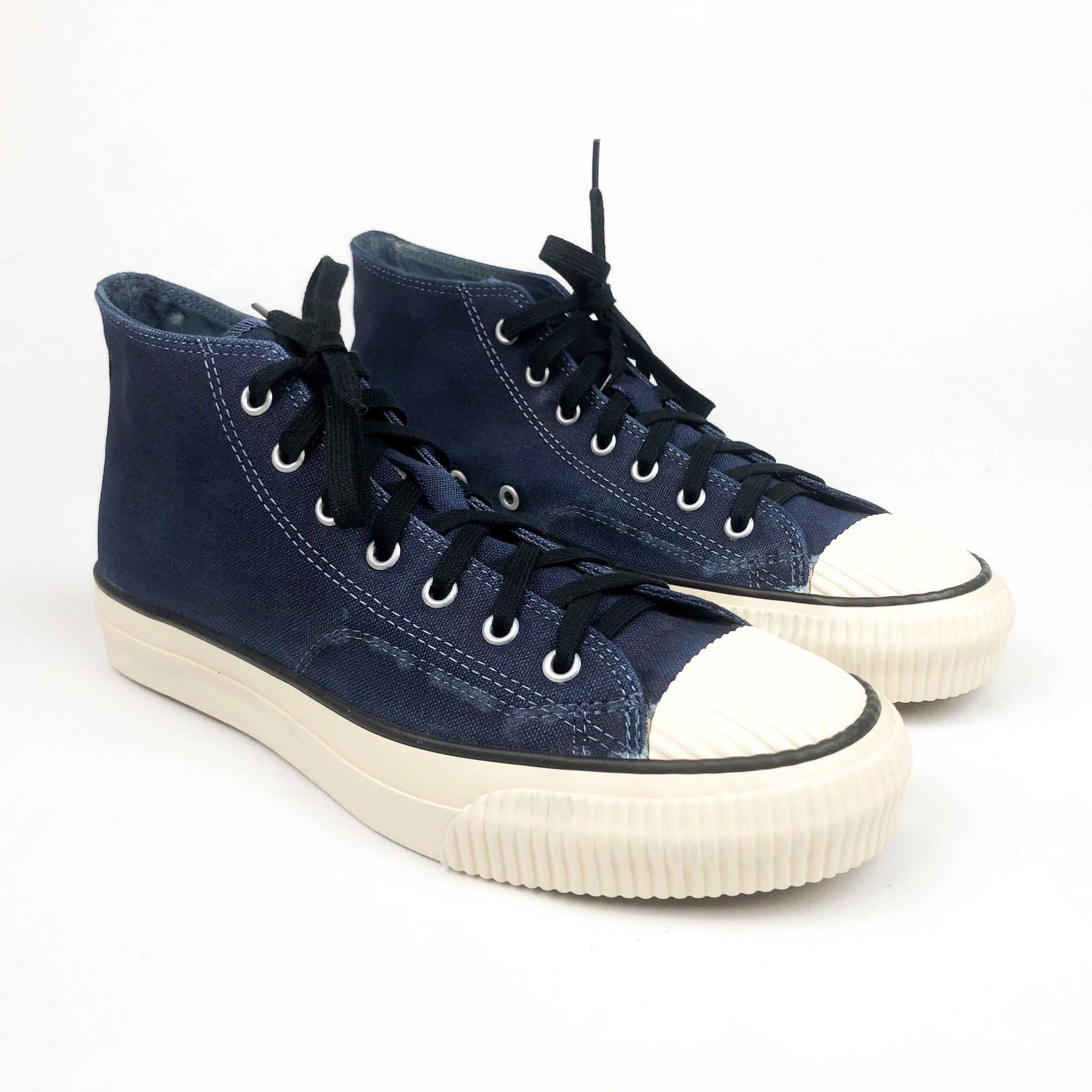 PRAS Shellcap Mid Hanpu Sneakers - Hand Dyed Indigo x Off White