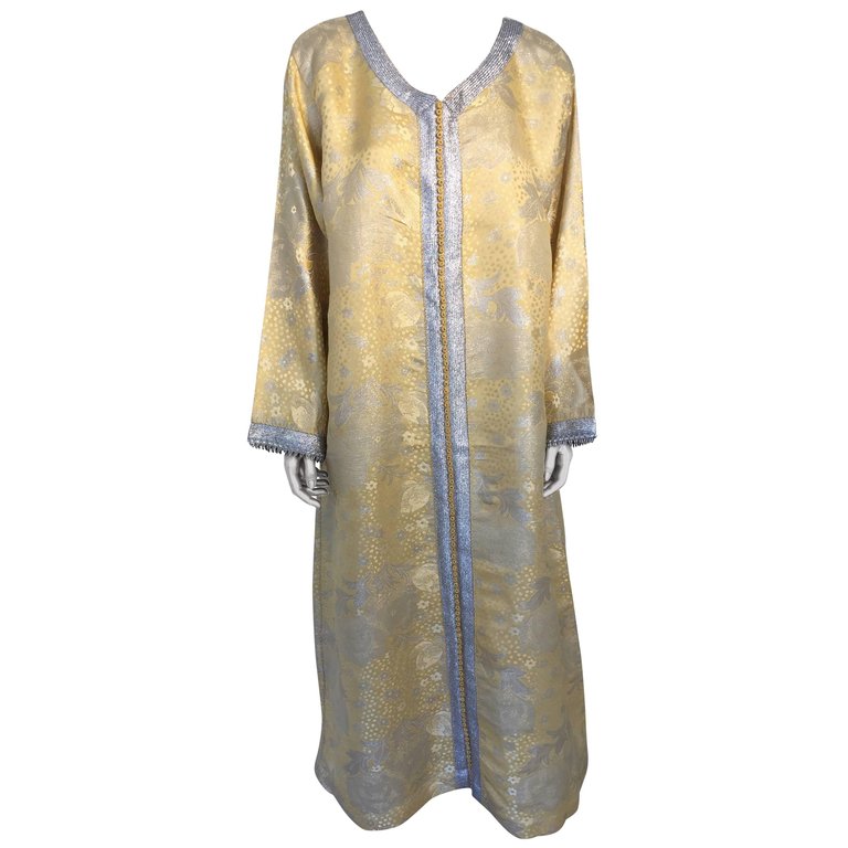 silver kaftan dress