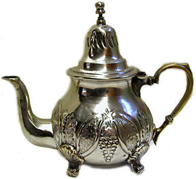 Vintage Moroccan Brass Teapot EACH Majmar Tea Pot Goose-neck Spout