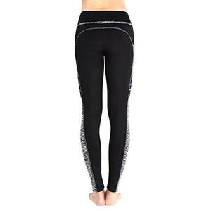 East Hong Women S Yoga Leggings Exercise Workout Pants Gym Tights Black Grey M