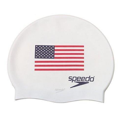 white speedo swim cap