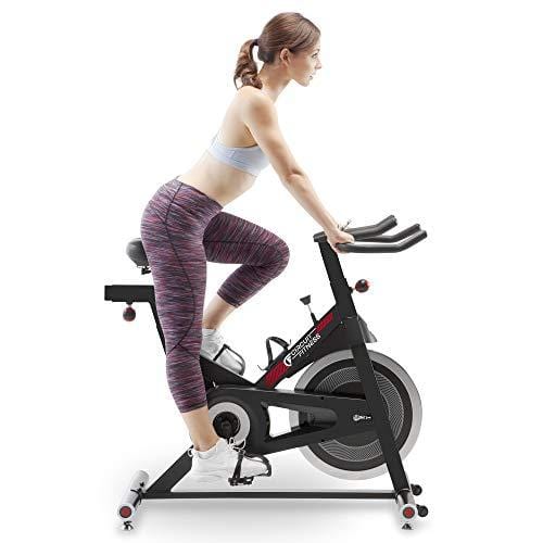 Circuit Fitness Club 30 lbs. Flywheel Revolution Cycle for Cardio Workout – Adjustable Manual Resistance Mechanism – AMZ-948BK