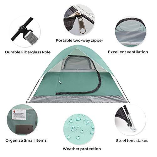 SEMOO Large Door, 3-Person, 3-Season Lightweight Water Resistant Family Camping Tent with Carry Bag Tent SEMOO 