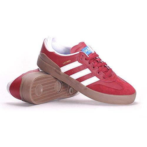 adidas busenitz vulc samba rx white & burgundy shoes