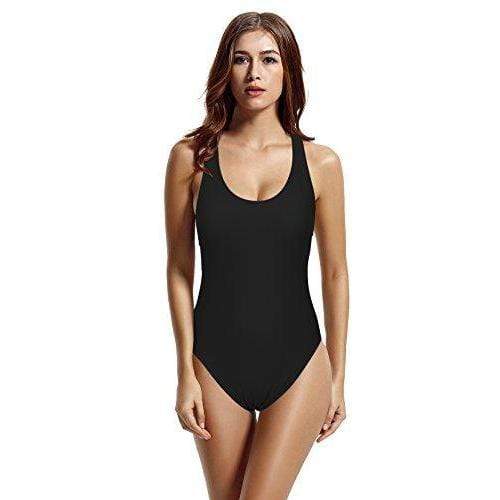 black one piece athletic swimsuit