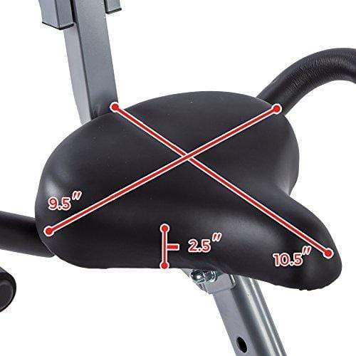 sunny health & fitness magnetic folding recumbent exercise bike