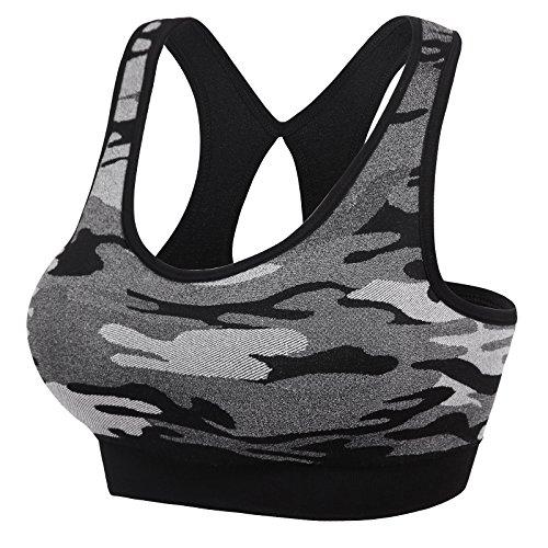 MIRITY Women Racerback Sports Bras - High Impact Workout Gym Activewear Bra Color Black Size L Activewear MIRITY 