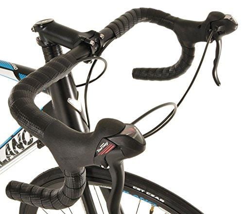 vilano shadow 3.0 road bike with shimano sti integrated shifters