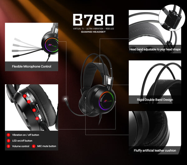 ABKO B780 Gaming Headset : Ergonomic Design