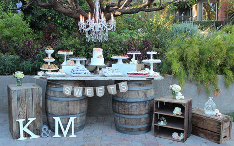 Barrel tables for your wedding