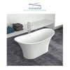 Transolid Anais SAN6030-T4230 60" Resin Stone Slipper Freestanding Bathtub with Faucet Kit