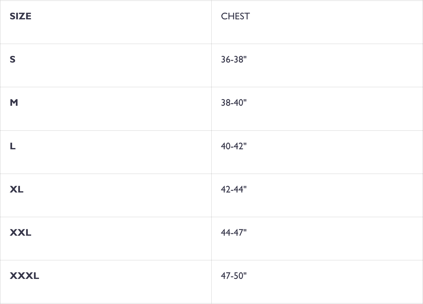 mens size guide