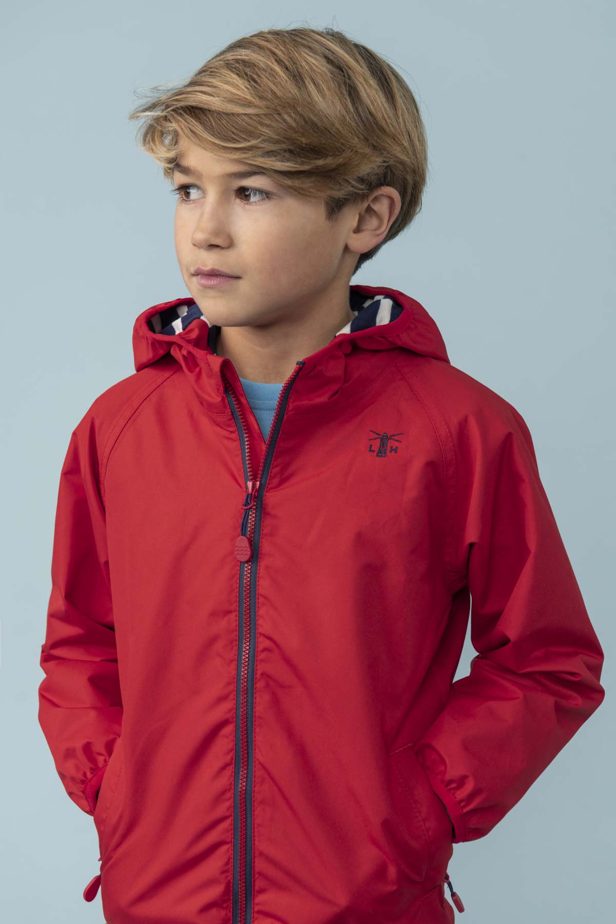 Sebastian Jacket Boy S Red Raincoat Lighthouse