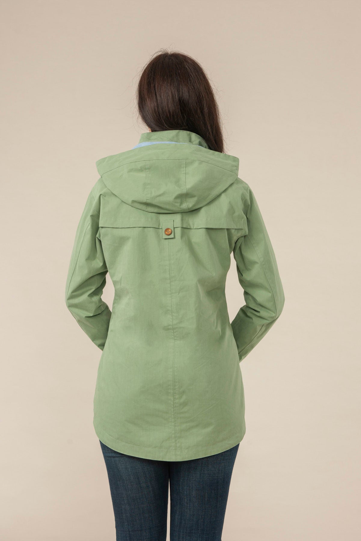 green raincoat womens