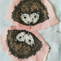Pin together the hedgehog pin cushion fabric