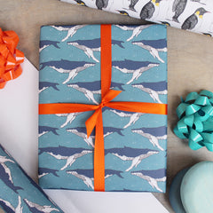 Whale wrapping paper