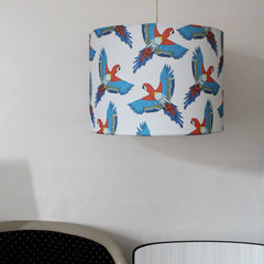 Tropical Parrot Drum Lampshade