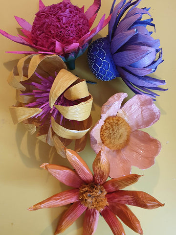 Flowers made by Harriet Vine from recycled The Fantastical Factory of Curious Craft