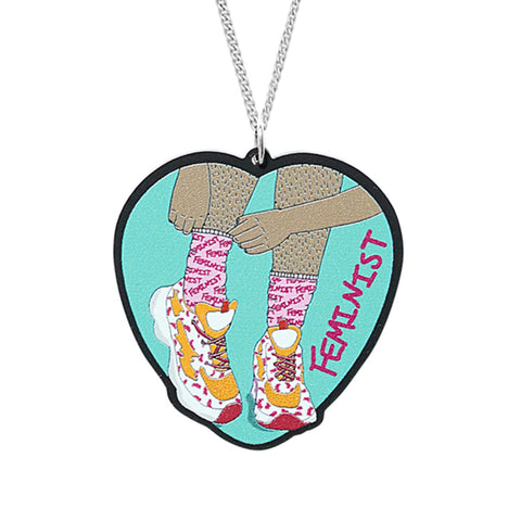 Feminist Heart Necklace