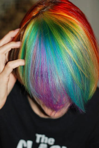 rainbow hair tutorial harriet vine
