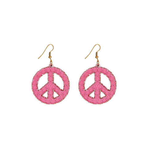 sparkly pink peace sign