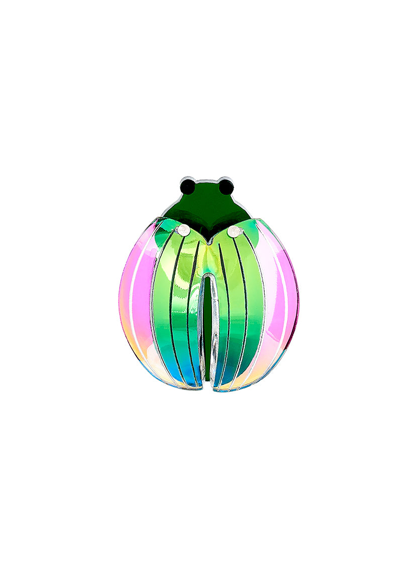 Emerald Beetle Brooch
