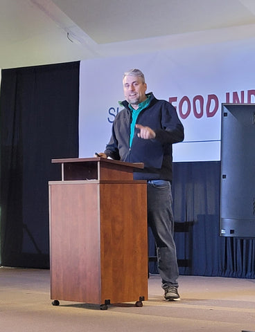 Daniel Laudon of Nature's Warehouse speaks at the Food Impendence Summit