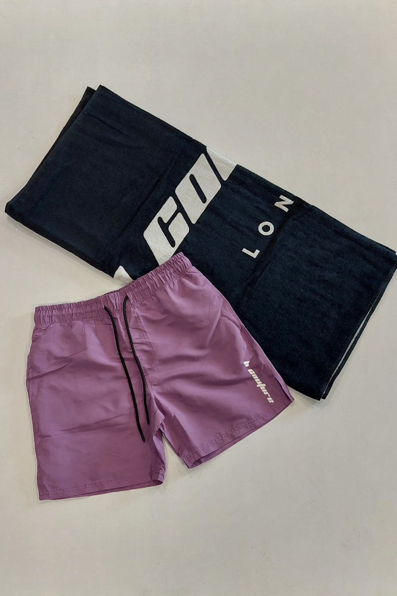 Bundle Swim Short & Towel - Purple