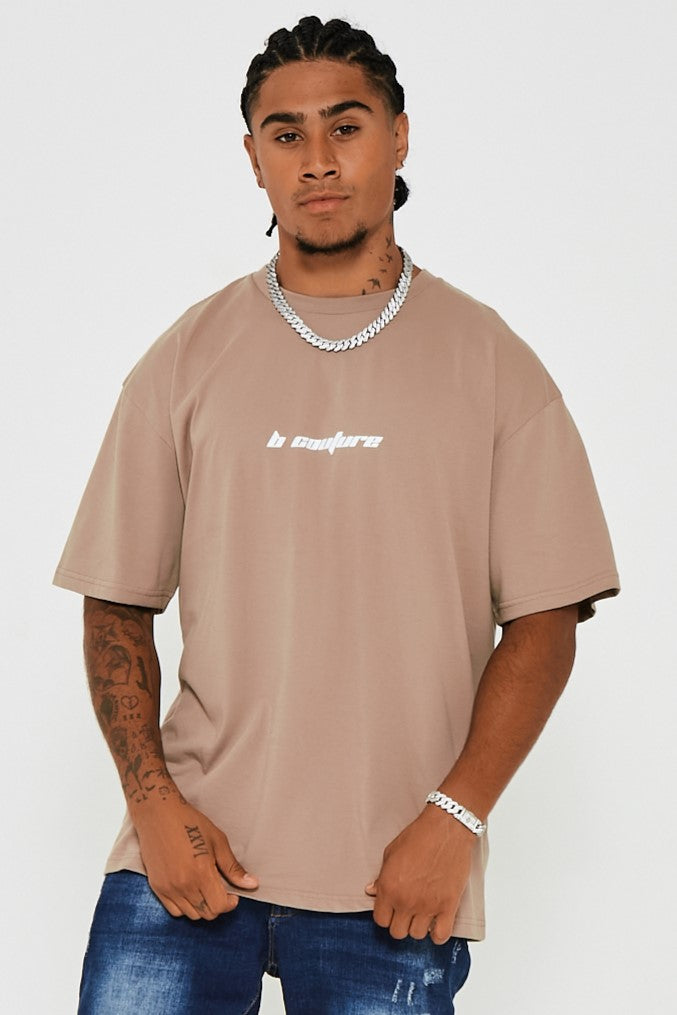 Image of Bartley Oversized Cotton T-Shirt - Brown
