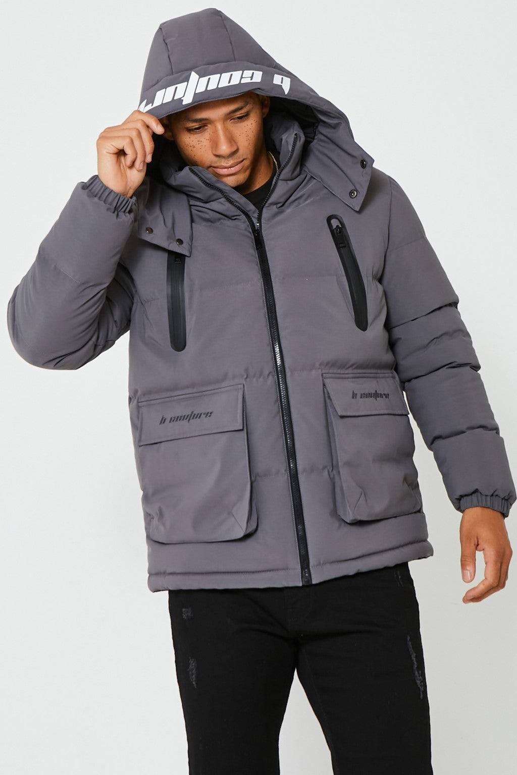 Image of Eton Puffer Jacket - Dark Grey