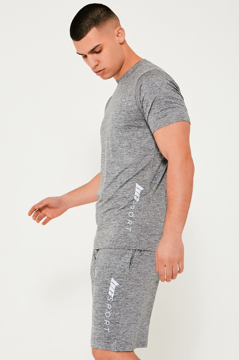 Image of Hopton Activewear T-Shirt & Short Set - Grey