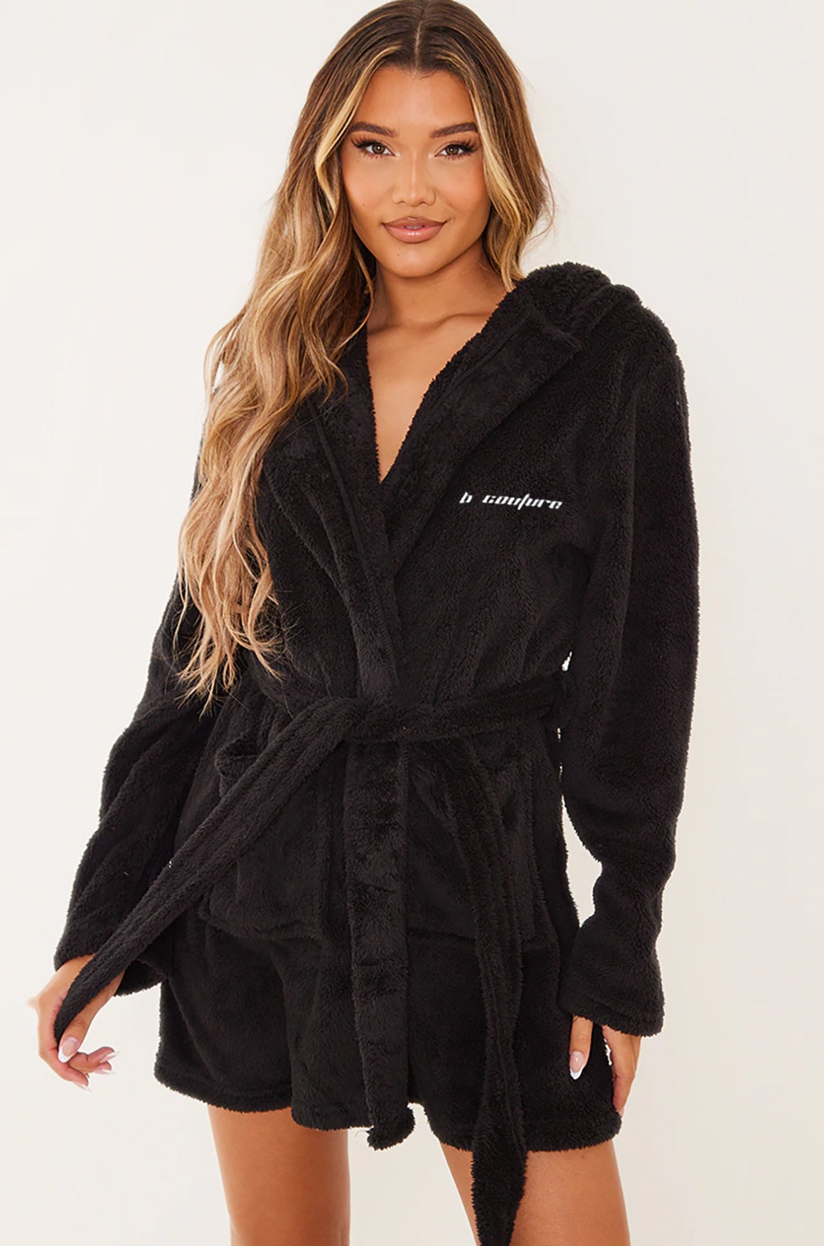 Image of Trinity Dressing Gown - Black
